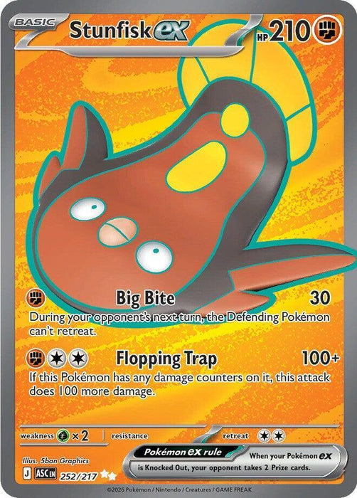 Stunfisk ex (252/217) [Mega Evolution: Ascended Heroes] - for just $0.25! 