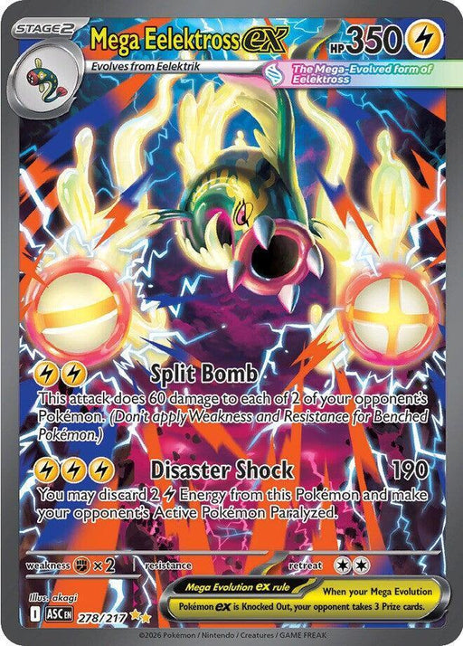 Mega Eelektross ex (278/217) [Mega Evolution: Ascended Heroes] - for just $16.80! 