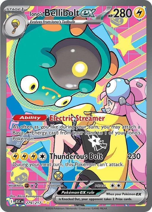 Iono's Bellibolt ex (279/217) [Mega Evolution: Ascended Heroes] - for just $29.60! 