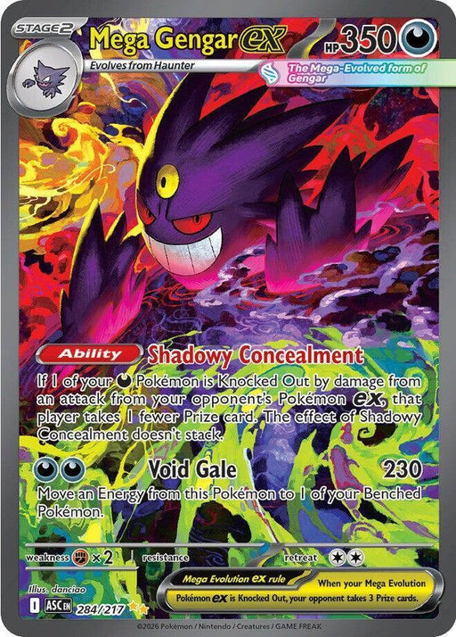 Mega Gengar ex (284/217) [Mega Evolution: Ascended Heroes] - for just $470.75! 