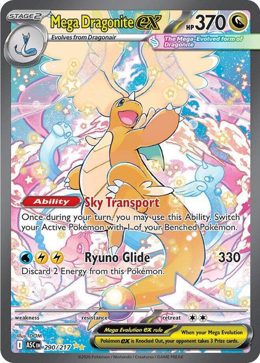 Mega Dragonite ex (290/217) [Mega Evolution: Ascended Heroes] - for just $286.70! 