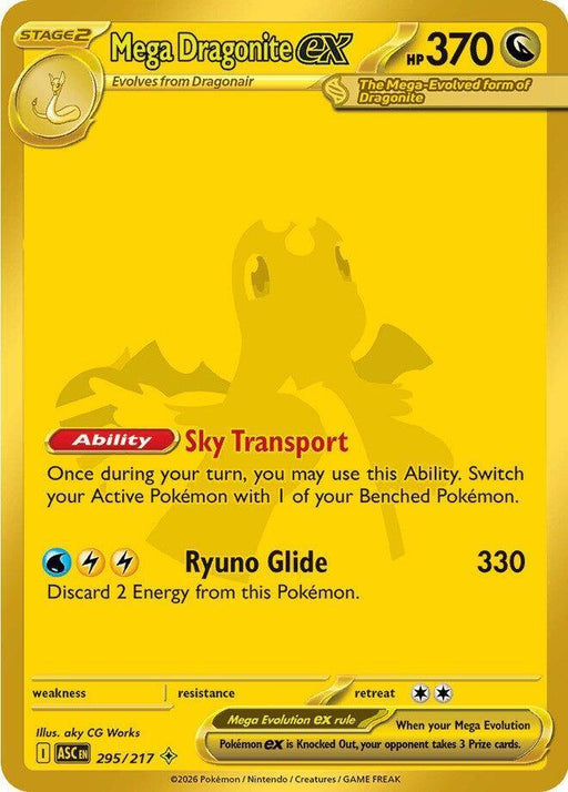 Mega Dragonite ex (295/217) [Mega Evolution: Ascended Heroes] - for just $112.15! 