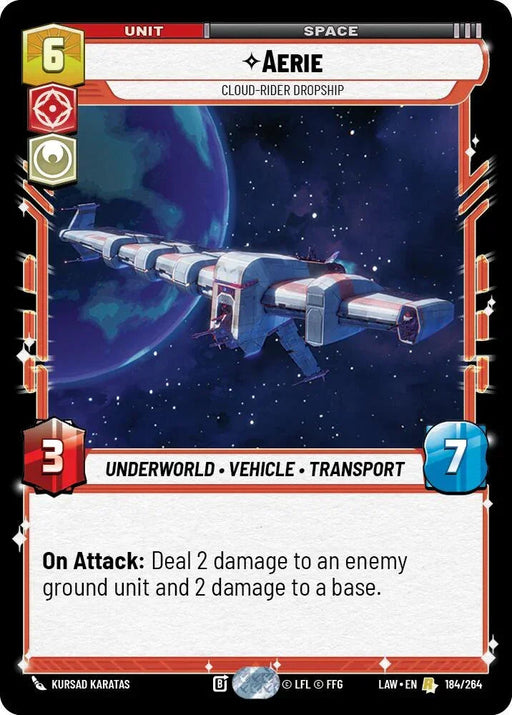 Aerie - Cloud-Rider Dropship (184/264) (184/264) [A Lawless Time] - for just $0.15! 