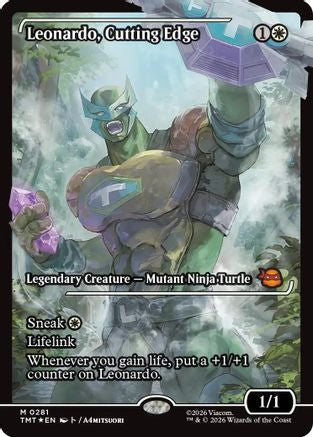 Leonardo, Cutting Edge (Showcase) (TMT-281) - Teenage Mutant Ninja Turtles Foil - for just $3.63! 