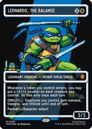 Leonardo, the Balance (0083) (Borderless) (Surge Foil) (TMC-083) - Commander: Teenage Mutant Ninja Turtles Foil - for just $98.51! 