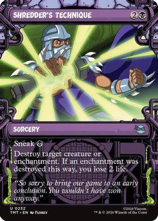 Shredder's Technique (Showcase) (TMT-232) - Teenage Mutant Ninja Turtles Foil - for just $0.14! 