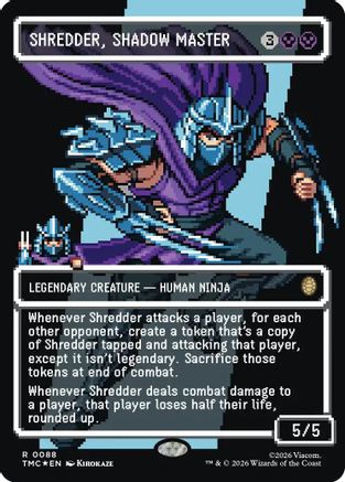 Shredder, Shadow Master (Borderless) (TMC-088) - Commander: Teenage Mutant Ninja Turtles Foil - for just $35.06! 