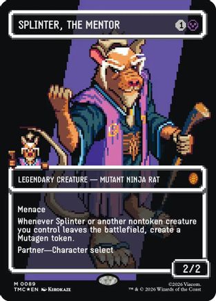 Splinter, the Mentor (0089) (Borderless) (TMC-089) - Commander: Teenage Mutant Ninja Turtles Foil - for just $37.01! 