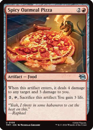 Spicy Oatmeal Pizza (TMT-109) - Teenage Mutant Ninja Turtles - for just $0.05! 