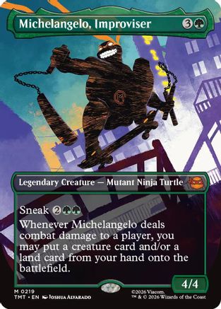 Michelangelo, Improviser (Borderless) (TMT-219) - Teenage Mutant Ninja Turtles - for just $3.33! 