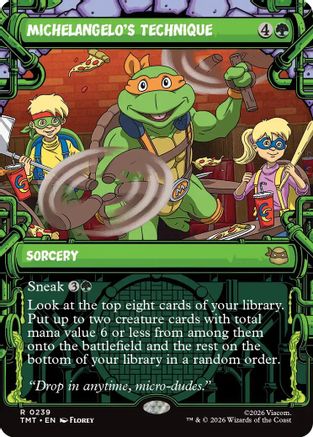Michelangelo's Technique (Showcase) (TMT-239) - Teenage Mutant Ninja Turtles Foil - for just $0.30! 