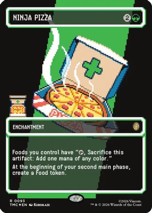 Ninja Pizza (Borderless) (TMC-093) - Commander: Teenage Mutant Ninja Turtles Foil - for just $25.10! 