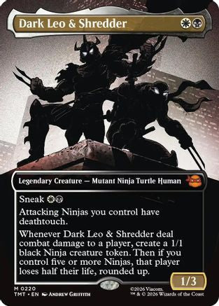 Dark Leo & Shredder (Borderless) (TMT-220) - Teenage Mutant Ninja Turtles Foil - for just $6.92! 