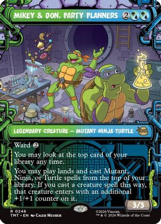Mikey & Don, Party Planners (Showcase) (TMT-246) - Teenage Mutant Ninja Turtles Foil - for just $0.49! 