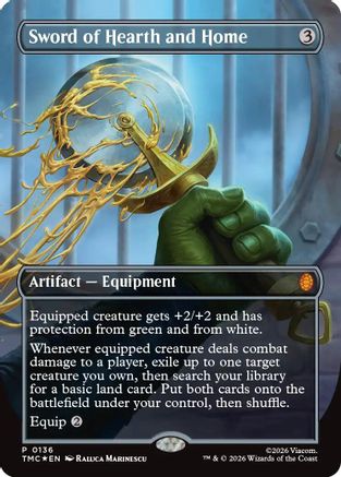 Sword of Hearth and Home (Borderless) (TMC-136) - Commander: Teenage Mutant Ninja Turtles Foil - for just $4.06! 