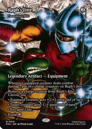 Raph's Jitte - Umezawa's Jitte (Borderless) (PZA-019) - Teenage Mutant Ninja Turtles Eternal-Legal Foil - for just $1.18! 