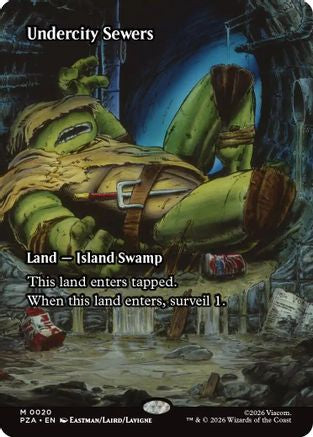 Undercity Sewers (Borderless) (PZA-020) - Teenage Mutant Ninja Turtles Eternal-Legal Foil - for just $3.78! 