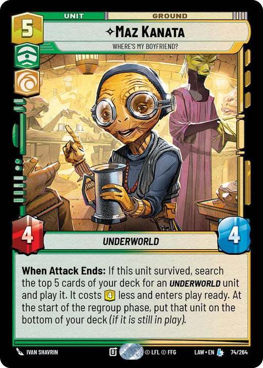 Maz Kanata - Where's My Boyfriend? (74/264) (74/264) [A Lawless Time] - for just $0.40! 
