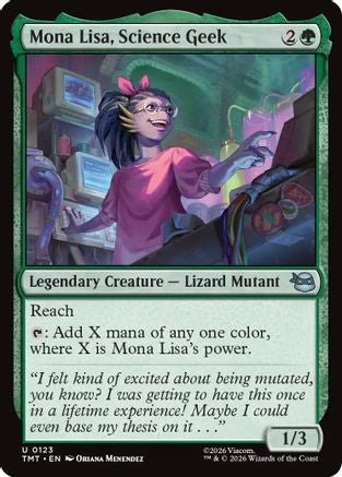 Mona Lisa, Science Geek (TMT-123) - Teenage Mutant Ninja Turtles Foil - for just $0.11! 
