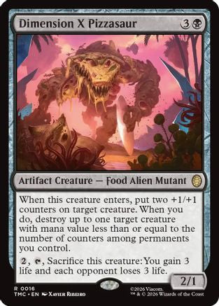 Dimension X Pizzasaur (TMC-016) - Commander: Teenage Mutant Ninja Turtles Foil - for just $0.09! 