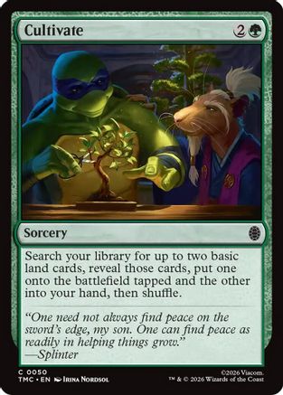 Cultivate (TMC-050) - Commander: Teenage Mutant Ninja Turtles Foil - for just $0.11! 