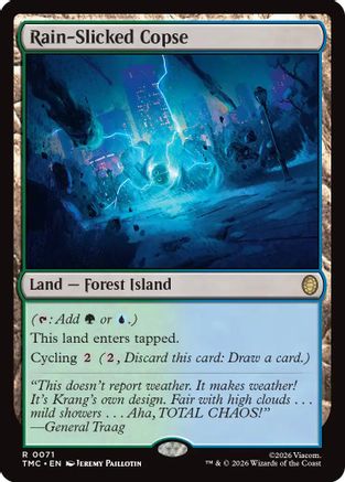 Rain-Slicked Copse (TMC-071) - Commander: Teenage Mutant Ninja Turtles Foil - for just $0.10! 