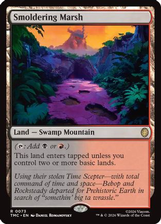 Smoldering Marsh (TMC-073) - Commander: Teenage Mutant Ninja Turtles Foil - for just $0.11! 
