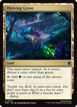 Thriving Grove (TMC-077) - Commander: Teenage Mutant Ninja Turtles Foil - for just $0.06! 
