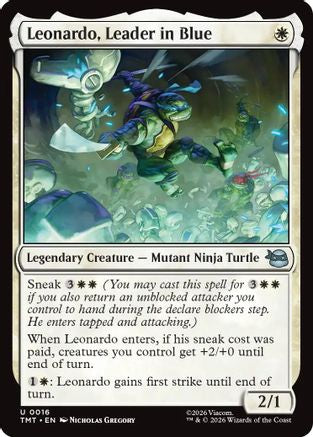 Leonardo, Leader in Blue (TMT-016) - Teenage Mutant Ninja Turtles - for just $0.05! 