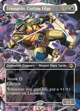 Leonardo, Cutting Edge (Borderless) (TMT-211) - Teenage Mutant Ninja Turtles Foil - for just $1.41! 