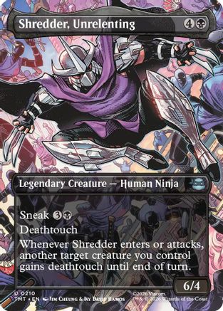Shredder, Unrelenting (Borderless) (TMT-210) - Teenage Mutant Ninja Turtles Foil - for just $0.17! 