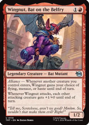 Wingnut, Bat on the Belfry (TMT-110) - Teenage Mutant Ninja Turtles Foil - for just $0.07! 