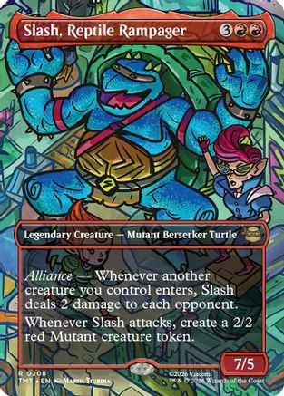 Slash, Reptile Rampager (Borderless) (TMT-208) - Teenage Mutant Ninja Turtles - for just $0.72! 