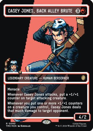 Casey Jones, Back Alley Brute (Borderless) (Surge Foil) (TMC-090) - Commander: Teenage Mutant Ninja Turtles Foil - for just $20.69! 