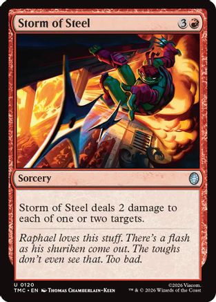 Storm of Steel (TMC-120) - Commander: Teenage Mutant Ninja Turtles - for just $0.10! 