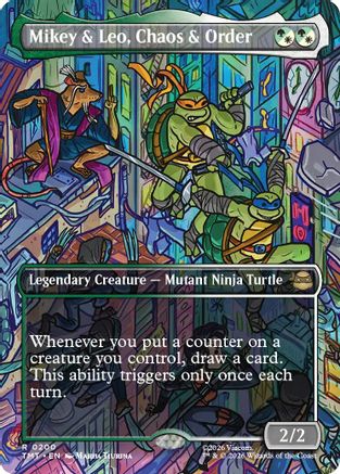 Mikey & Leo, Chaos & Order (Borderless) (TMT-200) - Teenage Mutant Ninja Turtles - for just $2.53! 