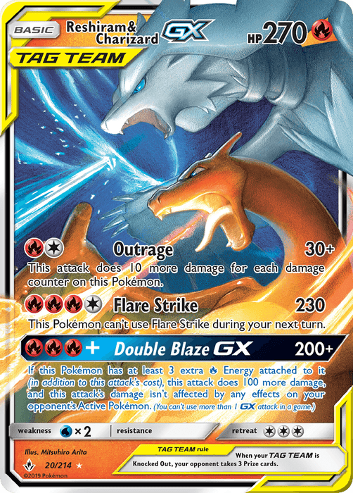 Reshiram & Charizard GX (20/214) [Sun & Moon: Unbroken Bonds] - for just $13.70! 