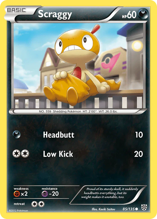 Scraggy (85/135) [Black & White: Plasma Storm] - for just $0.10! 