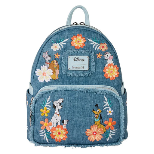 Loungefly Disney Dogs and Cats Denim Fringe Mini Backpack - for just $70! 