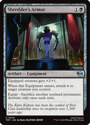 Shredder's Armor (TMT-075) - Teenage Mutant Ninja Turtles Foil - for just $0.10! 
