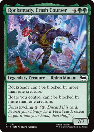 Rocksteady, Crash Courser (TMT-131) - Teenage Mutant Ninja Turtles Foil - for just $0.07! 