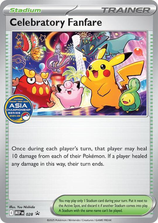 Celebratory Fanfare (028) (Asia Championship Series 24-25) [Mega Evolution Promo] - for just $0.10! 