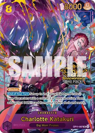 Charlotte Katakuri (Japanese Version 3rd Anniversary Set) (OP11-067) - One Piece Promotion Cards Foil - for just $54.30! 