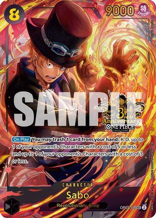 Sabo (Japanese Version 3rd Anniversary Set) (OP07-118) - One Piece Promotion Cards Foil - for just $21.88! 