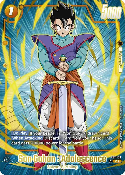 Son Gohan : Adolescence (FS11-08) (Gold) [Starter Deck EX: The Phase of Evolution] - for just $2.50! 