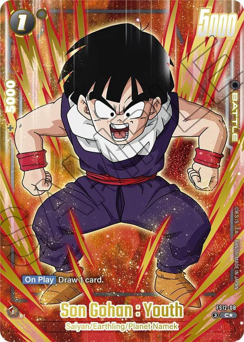 Son Gohan : Youth (FS12-08) (Gold) [Starter Deck EX: The Beat of Ki] - for just $0.85! 