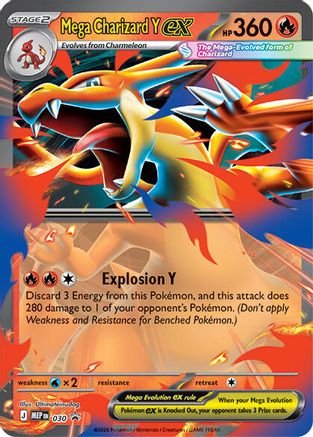 Mega Charizard Y ex 030 - ME Mega Evolution Promo Holofoil - for just $3.72! 