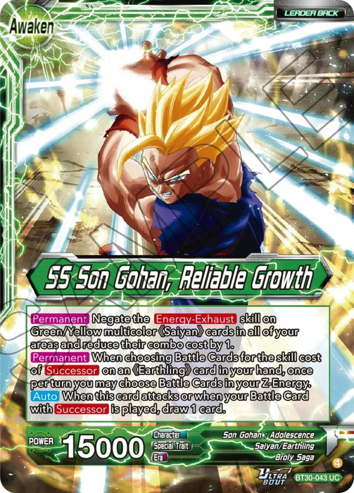 Son Gohan // SS Son Gohan, Reliable Growth (BT30-043) [Three Glorious Fighters] - for just $0.10! 