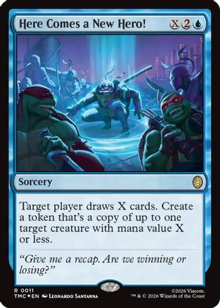 Here Comes a New Hero! (Surge Foil) (TMC-011) - Commander: Teenage Mutant Ninja Turtles Foil - for just $1.14! 