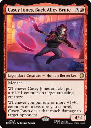 Casey Jones, Back Alley Brute (Surge Foil) (TMC-022) - Commander: Teenage Mutant Ninja Turtles Foil - for just $3.85! 